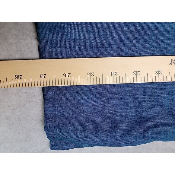 Guayaberass Shirt Mens 40 Button Dark Blue Teal Textured Embroidered Cigar - Picture 10 of 11